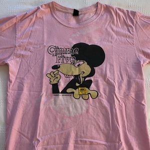 Ultra rare light pink dyed vintage tee from Brain Dead.